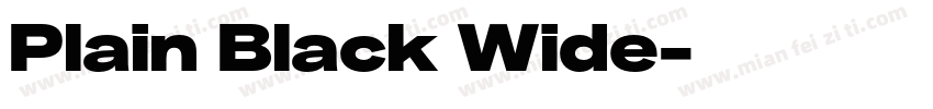Plain Black Wide字体转换